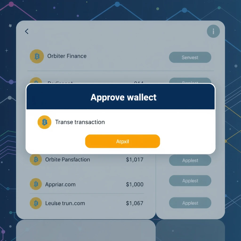 Approving transaction in wallet for Orbiter Finance